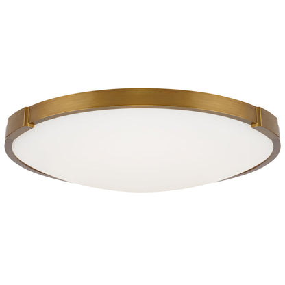 Visual Comfort 13 Inch Dimmable Led Flush Mount Light Aged Brass