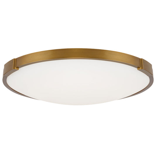 Visual Comfort 13 Inch Dimmable Led Flush Mount Light Aged Brass