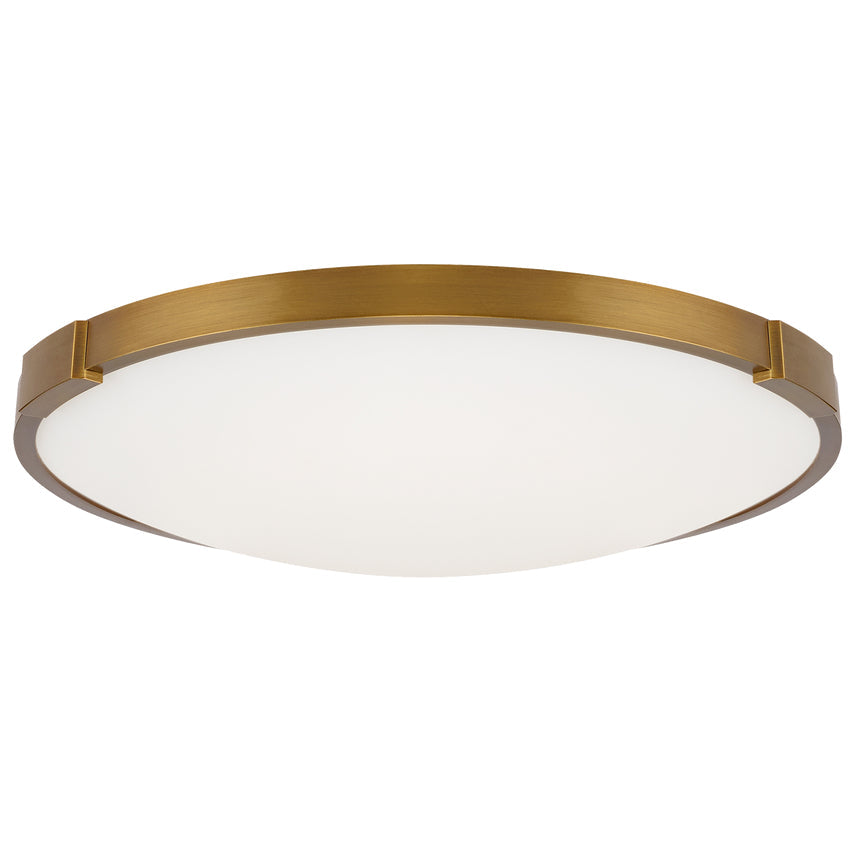 Visual Comfort 13 Inch Dimmable Led Flush Mount Light Aged Brass