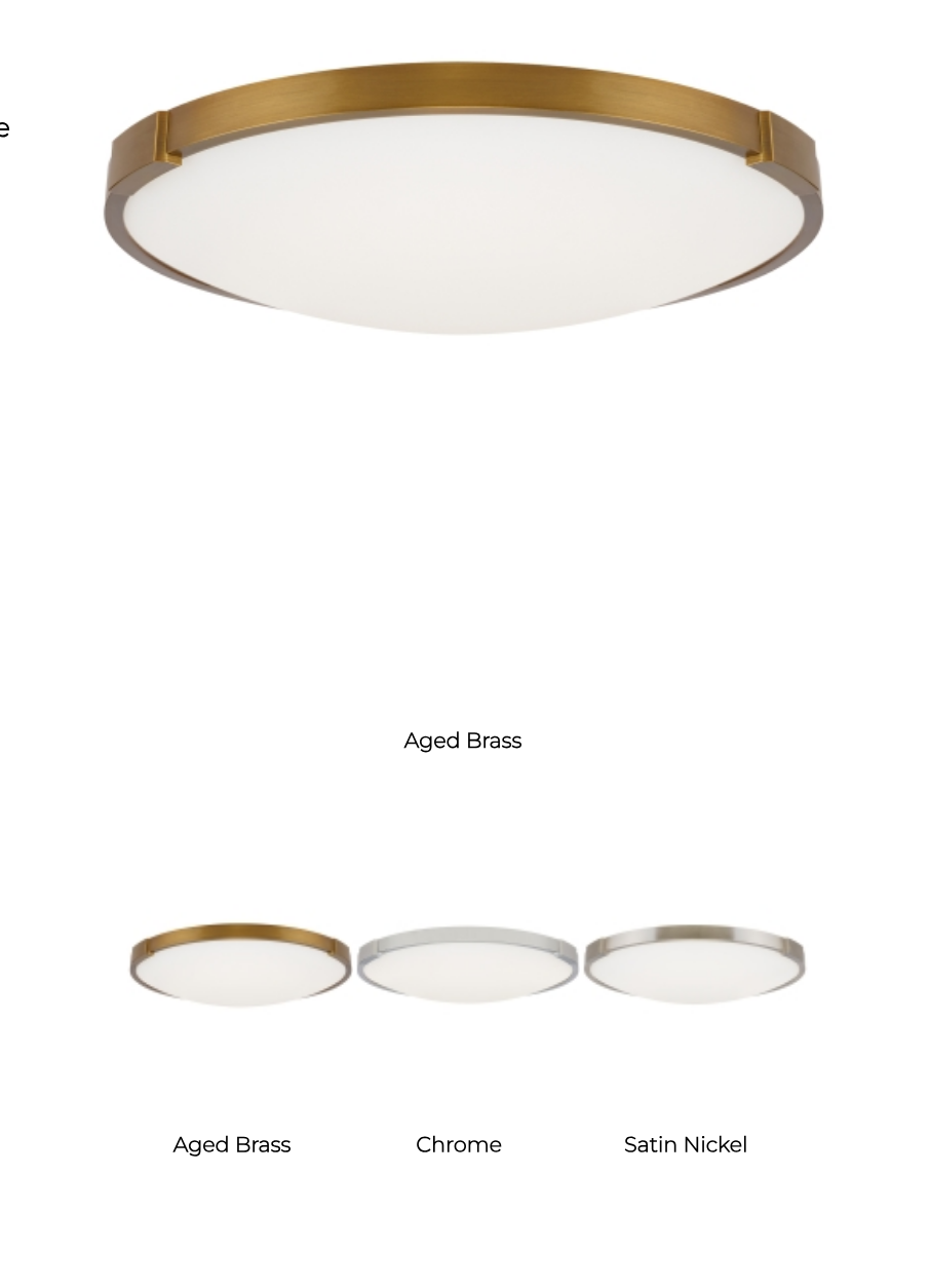 Visual Comfort 13 Inch Dimmable Led Flush Mount Light Chrome