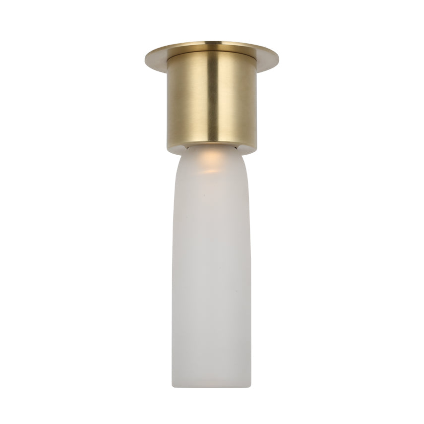 Visual Comfort Volver Small Led Flush Mount Ceiling Light Hand Rubbed Antique Brass