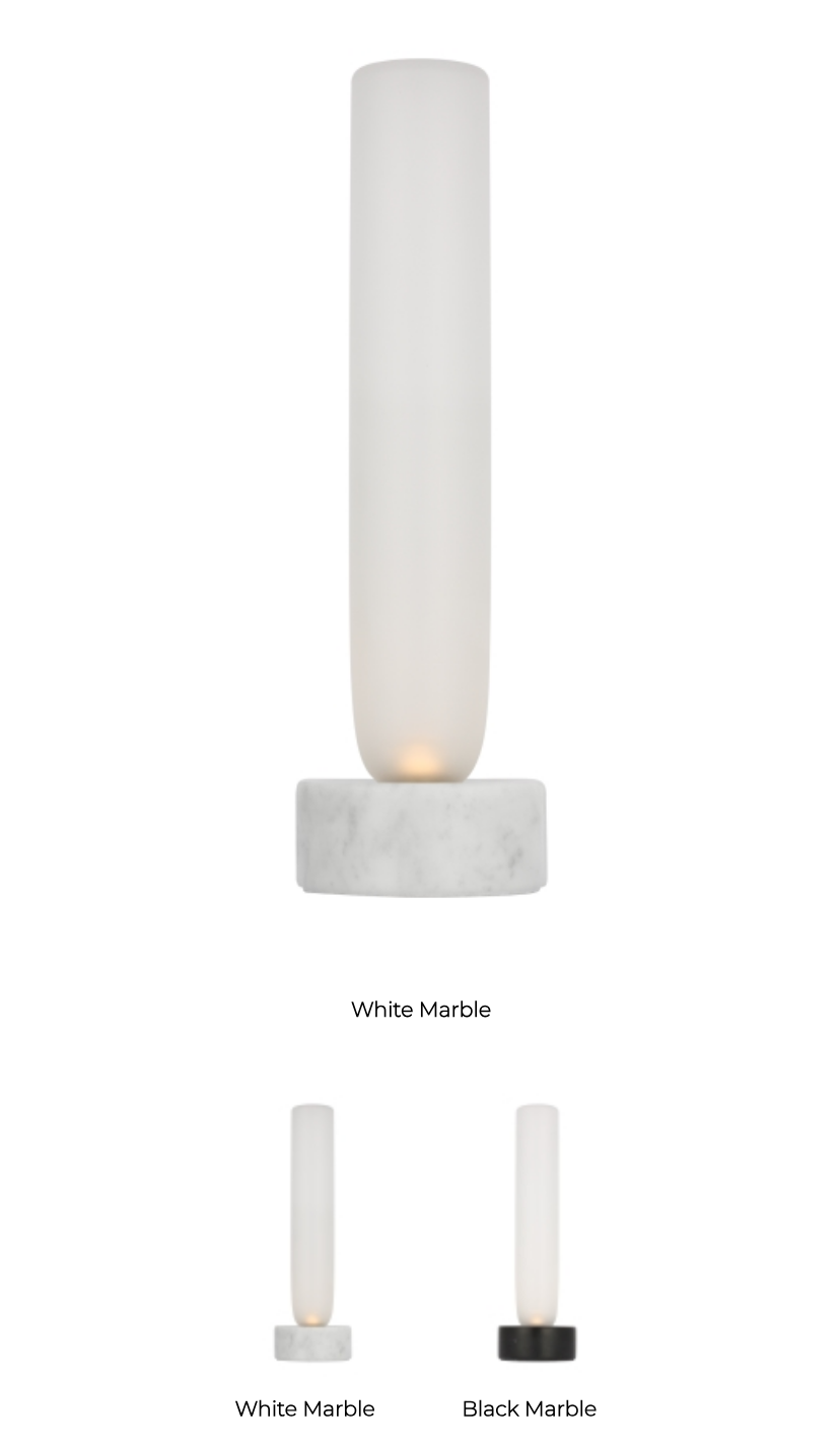 Volver Small Marble Table Lamp Dimmable LED by Visual & Comfort & Co