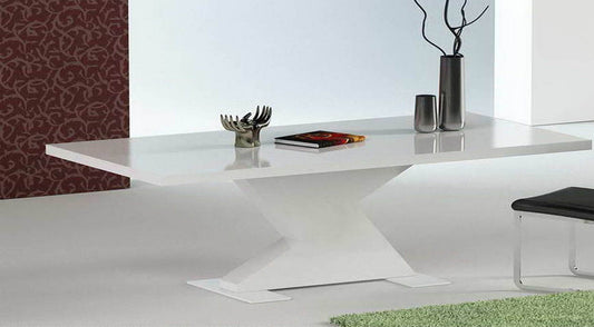 Modrest Bono inchT-inch Modern White Extendable Dining Table