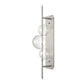 Aluminum and Glass Wall Lamp Satin Nickel by Finesse Decor WALL-DS25-1SN