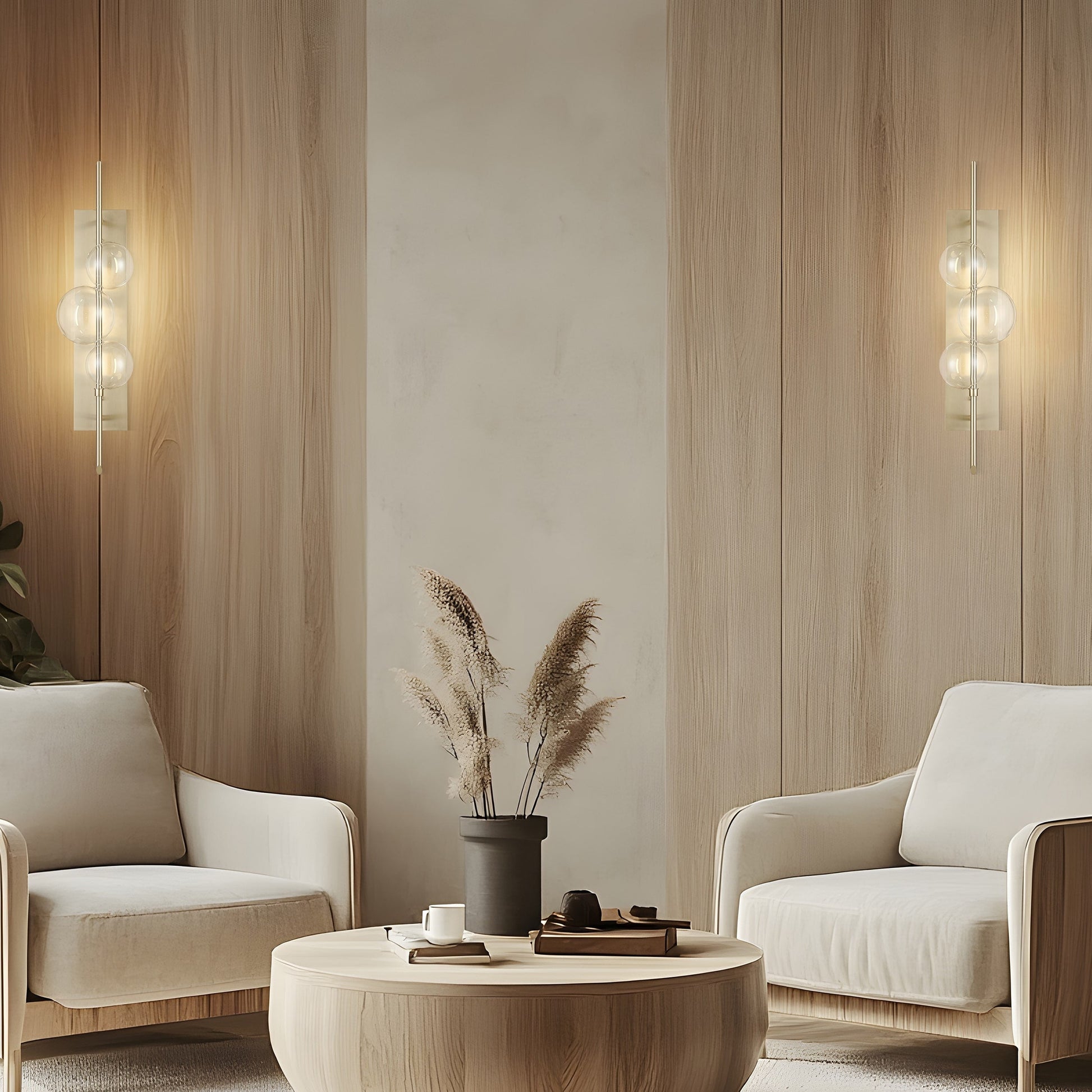 Aluminum and Glass Wall Lamp Satin Nickel by Finesse Decor WALL-DS25-1SN