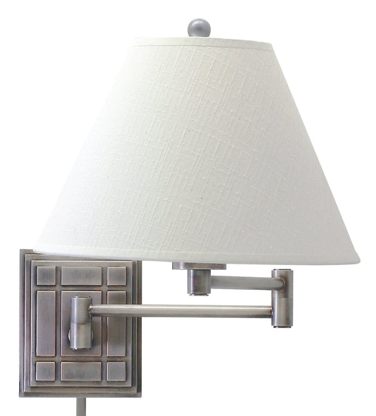 House of Troy Swing Arm Wall Lamp, Style WS750 in Antique Silver