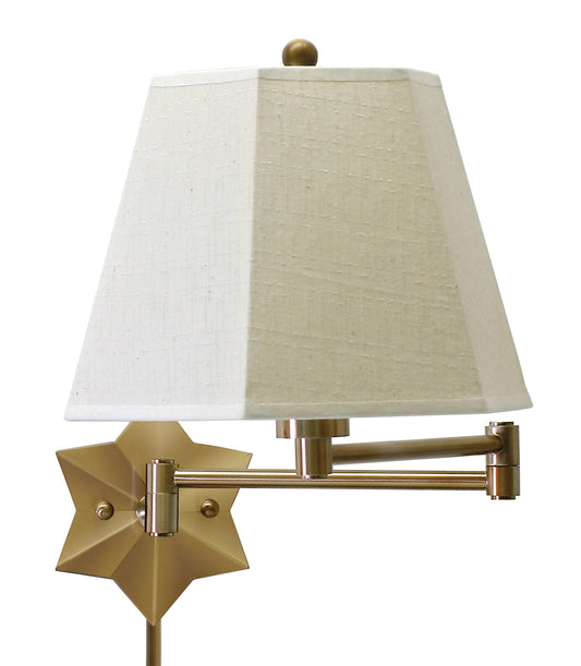 House of Troy Swing Arm Wall Lamp, Style WS751 in Antique Brass