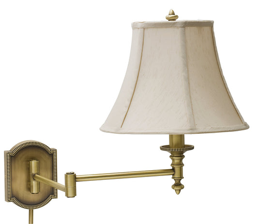 House of Troy Swing Arm Wall Lamp, Style WS761 in Antique Brass