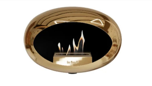 Dome Wall Chromed Rose Gold Fireplace by LE FEU