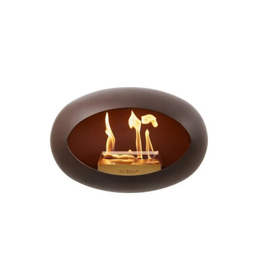 Dome Wall Mocca Fireplace by LE FEU
