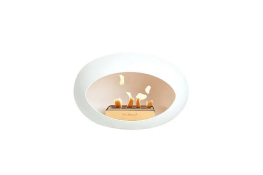 Dome Wall White Fireplace by LE FEU