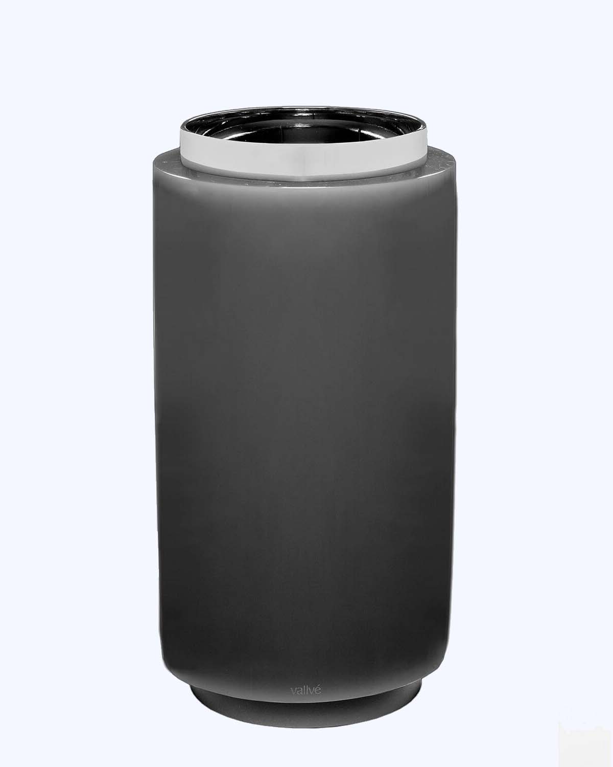 Vallvé Aro wastebasket in Graphite resin – photo 1