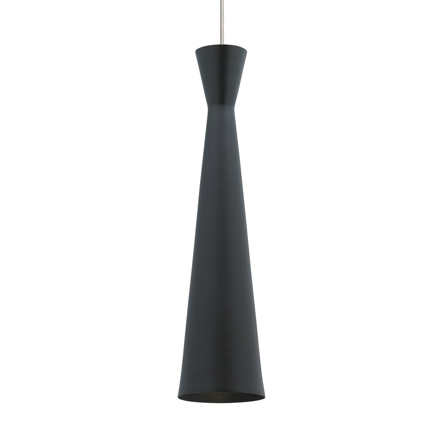Minimalist Windsor pendant light for modern home interiors in black shade and satin finish