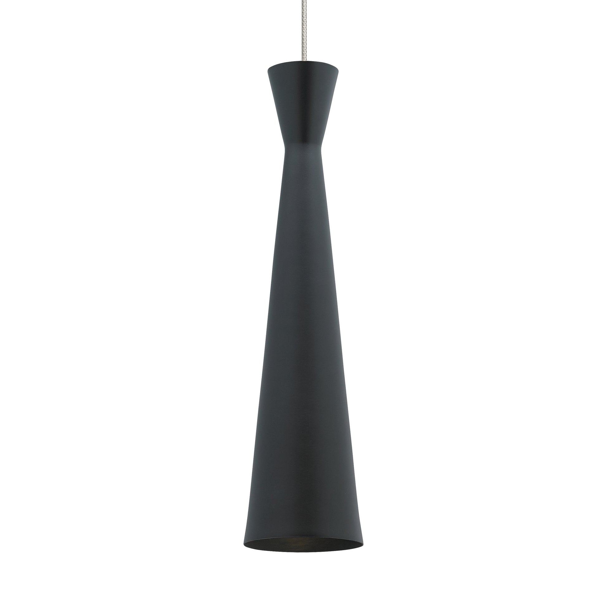 Minimalist Windsor pendant light for modern home interiors in black shade and satin finish