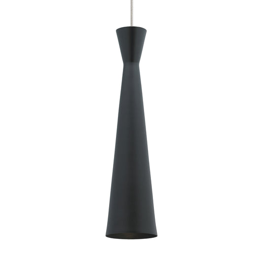 Minimalist Windsor pendant light for modern home interiors in black shade and satin finish