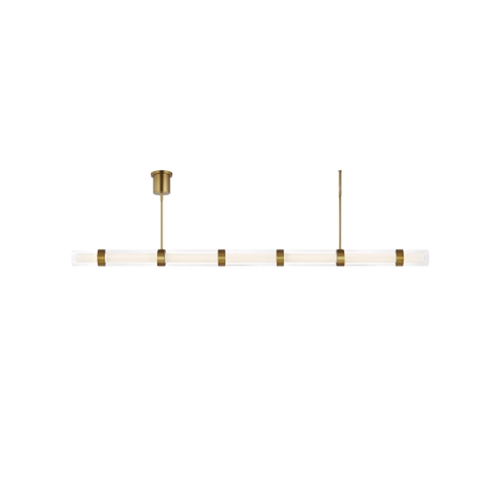 Wit 7 Glass Linear Pendant by Visual & Comfort & Co