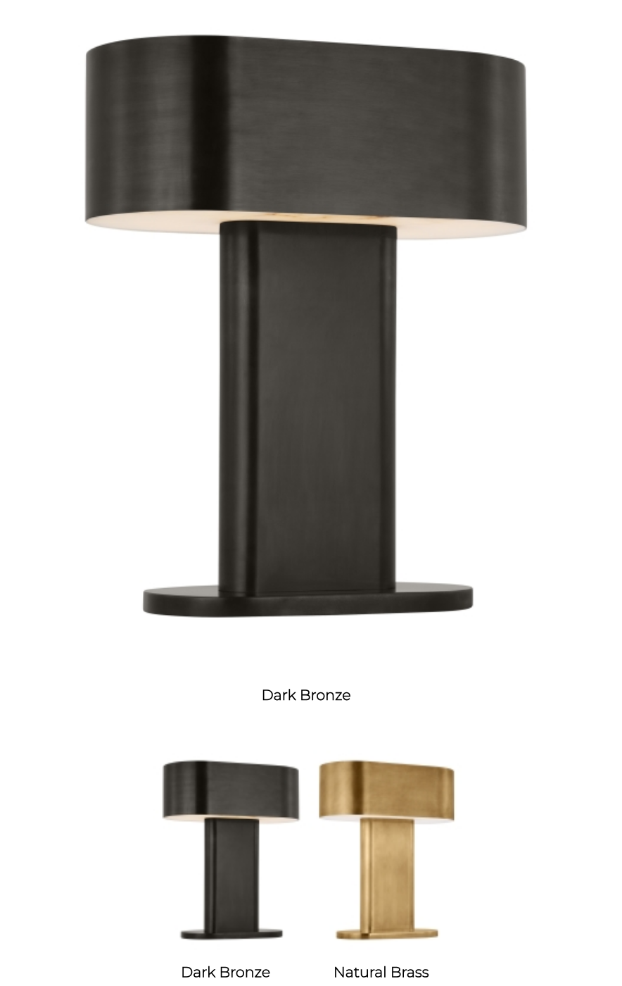 Visual Comfort Wyllis Table Lamp 22 Inch Natural Brass Dark Bronze 