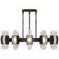 Visual Comfort Wythe 12 Light Modern Brass Bronze Chandelier 