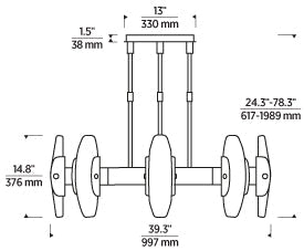 Visual Comfort Wythe 8 Light Chandelier Large 