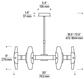 Visual Comfort Wythe 30 Inch Led Chandelier 