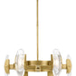 Visual Comfort Wythe 6 Light Chandelier Modern Collection Plated Brass