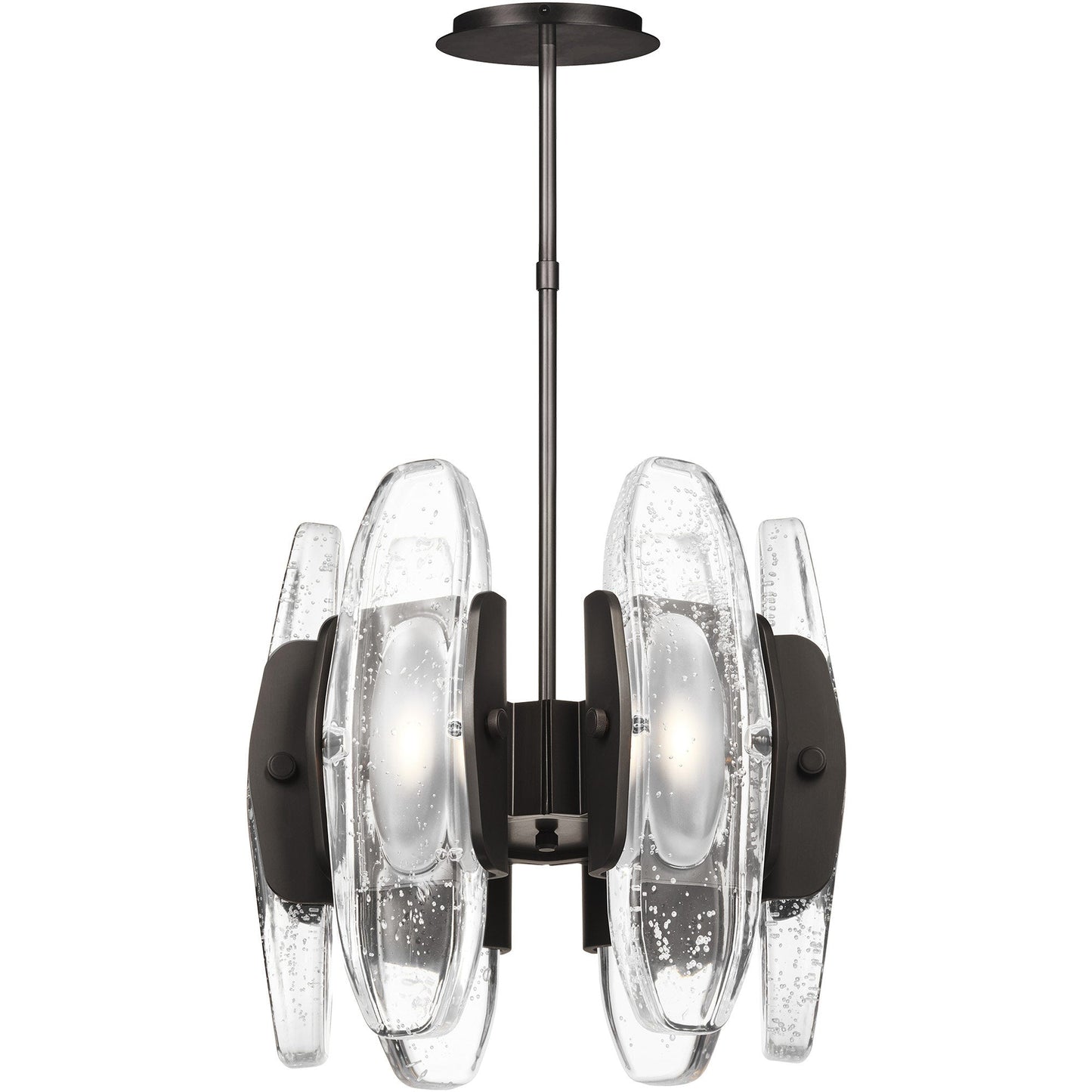 Visual Comfort Wythe 6 Light Chandelier Modern Collection Plated Dark Bronze