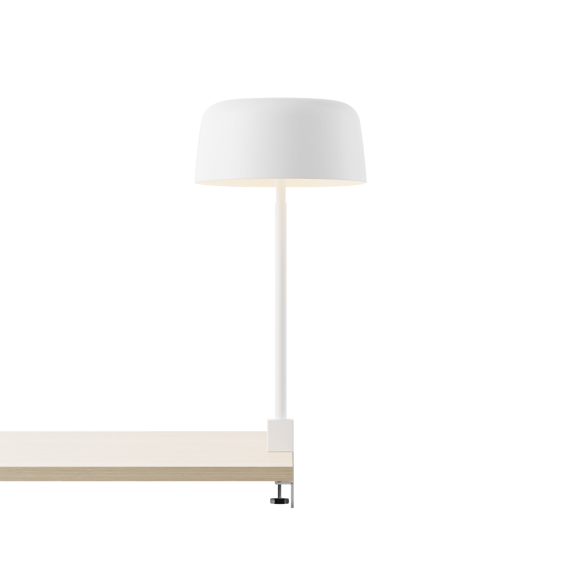 Yurei Co Working Lamp Matte White Edge Clamp 14 Metal Shade Matte White Yuc Sw Mwt 2Cf Mmwt by Koncept Inc