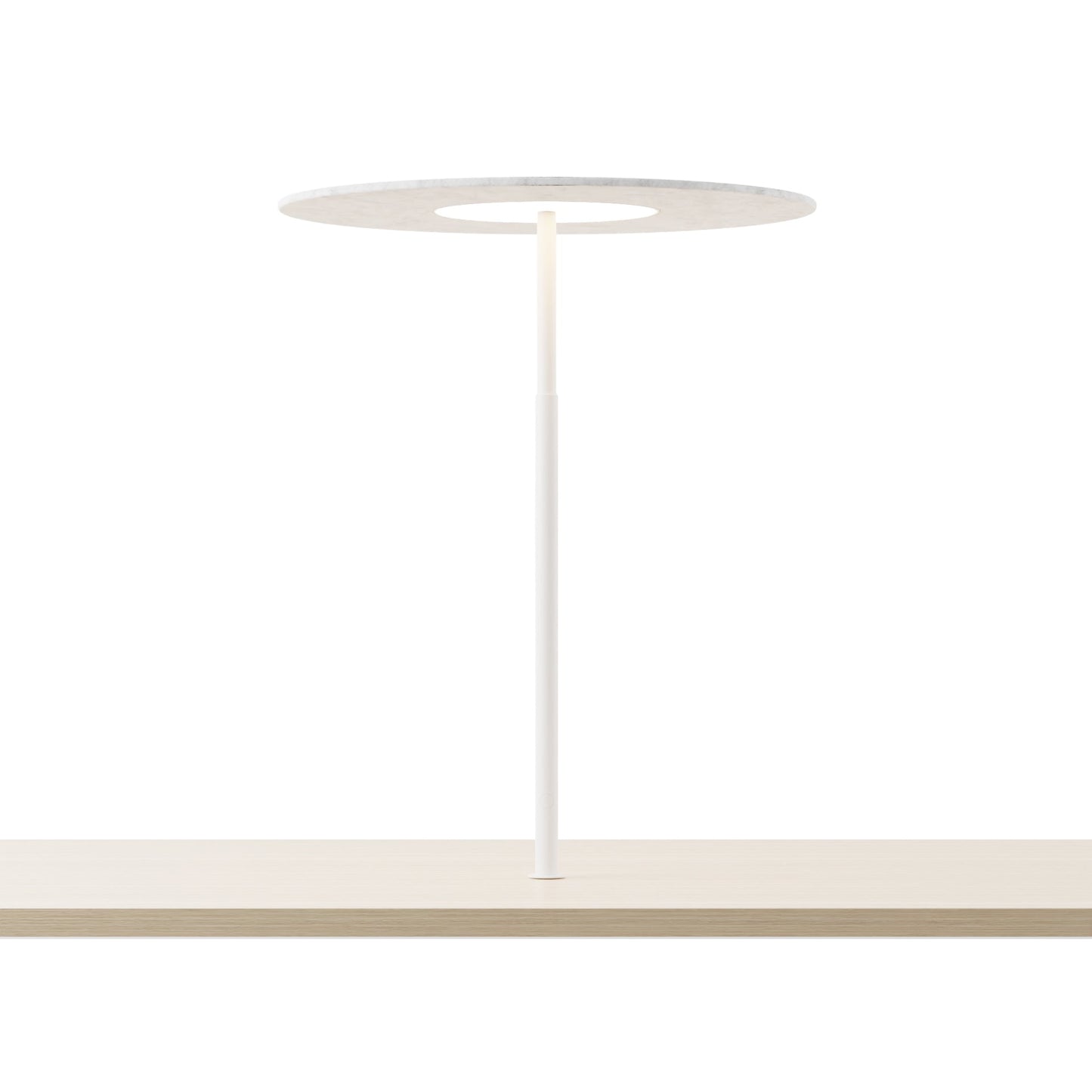 Yurei Co Working Lamp Matte White Acoustic Shade Light Marble Yuc Sw Mwt Thr Altm by Koncept Inc