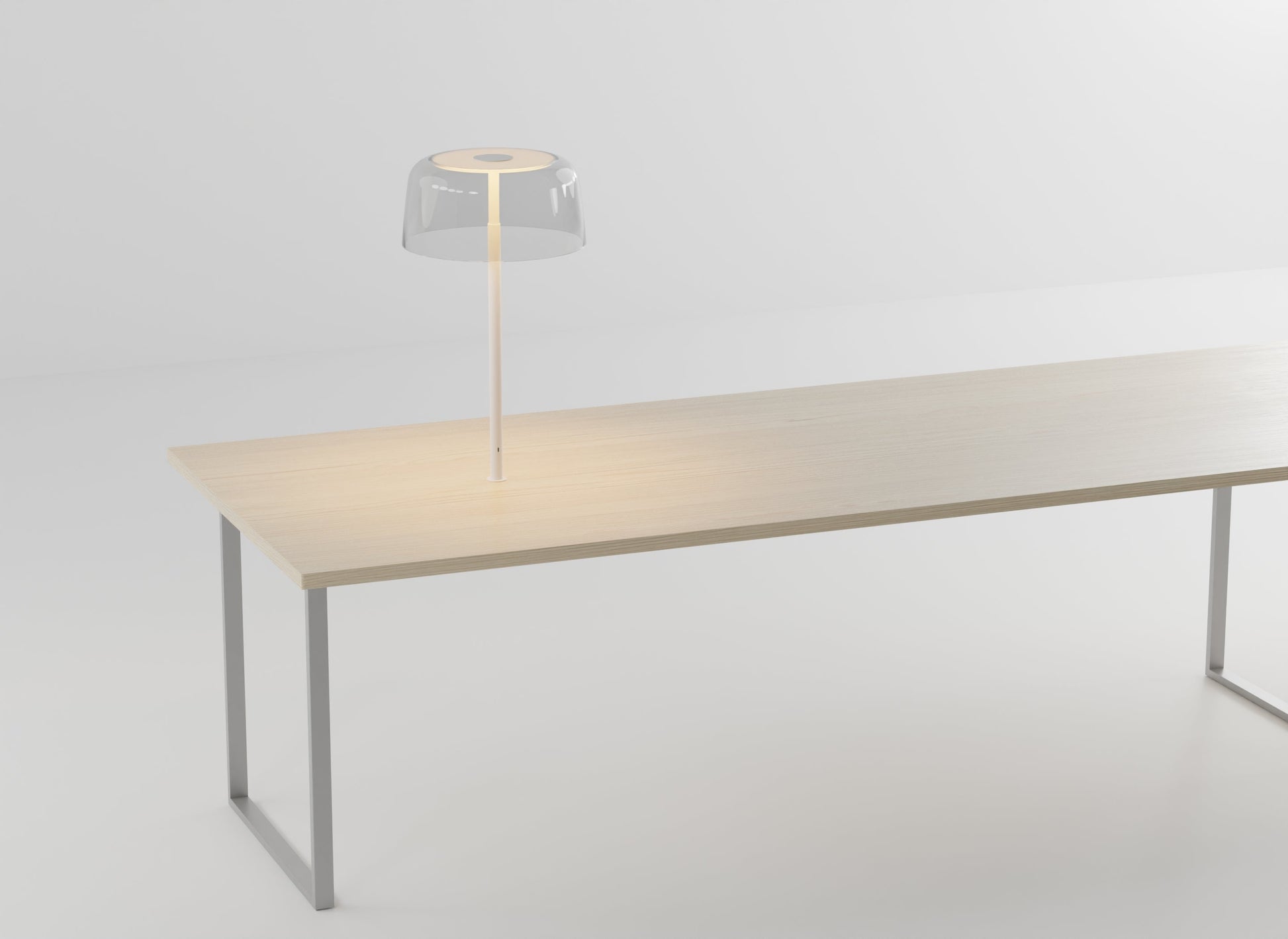 Yurei Co Working Lamp Matte White Acoustic Shade Light Marble Yuc Sw Mwt Thr Altm by Koncept Inc