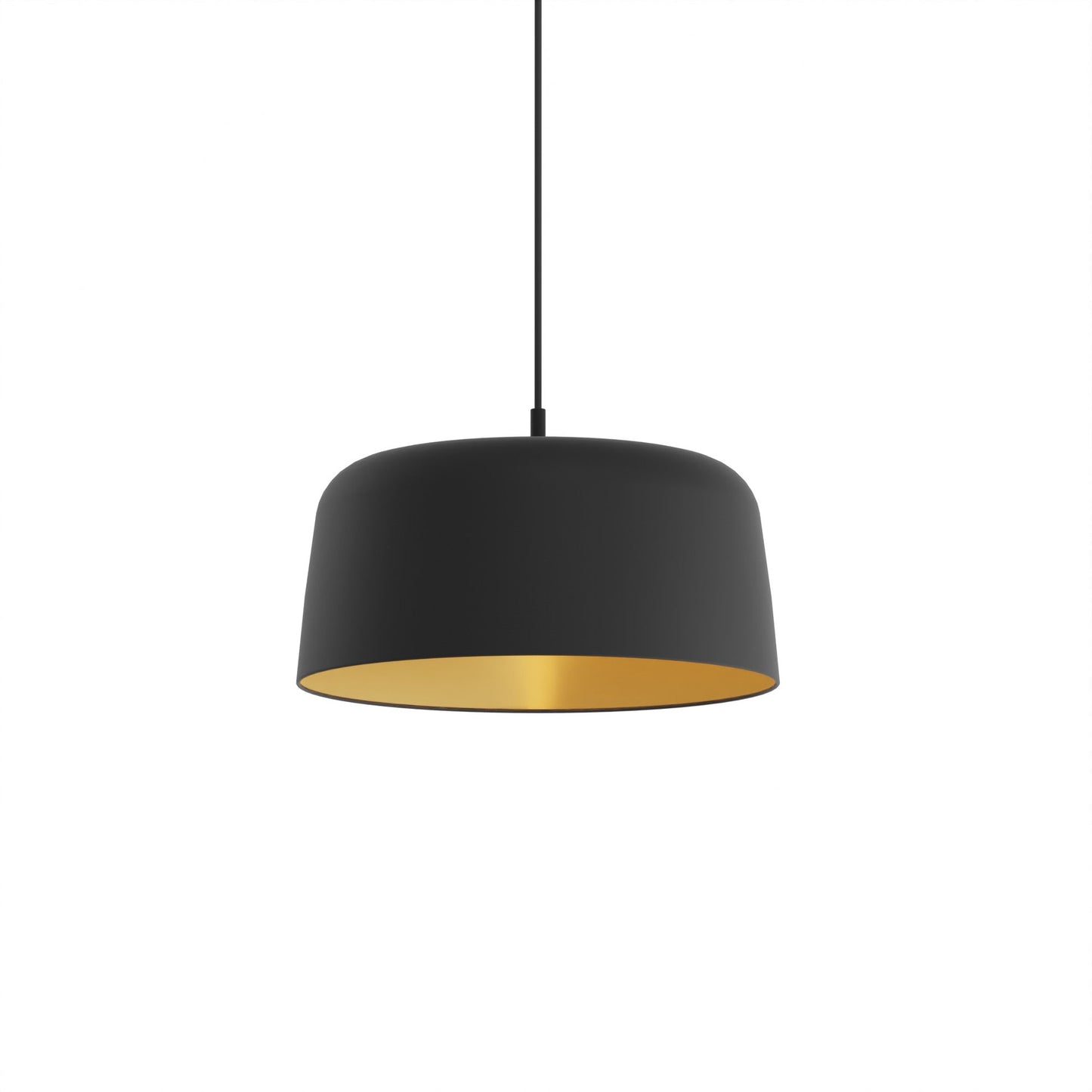 Yurei Pendant Light Matte Black 14 Metal Shade Matte Black Gold Interior Yup S1 Sw Mtb Mmbg by Koncept Inc