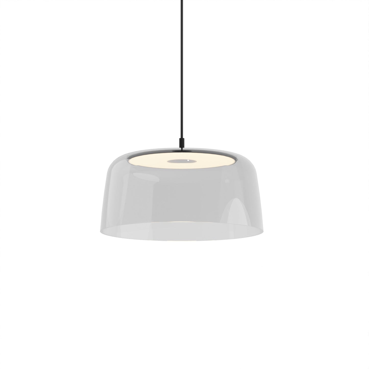 Yurei Pendant Light Matte Black 14 Acrylic Shade Clear Yup S1 Sw Mtb Sclr by Koncept Inc