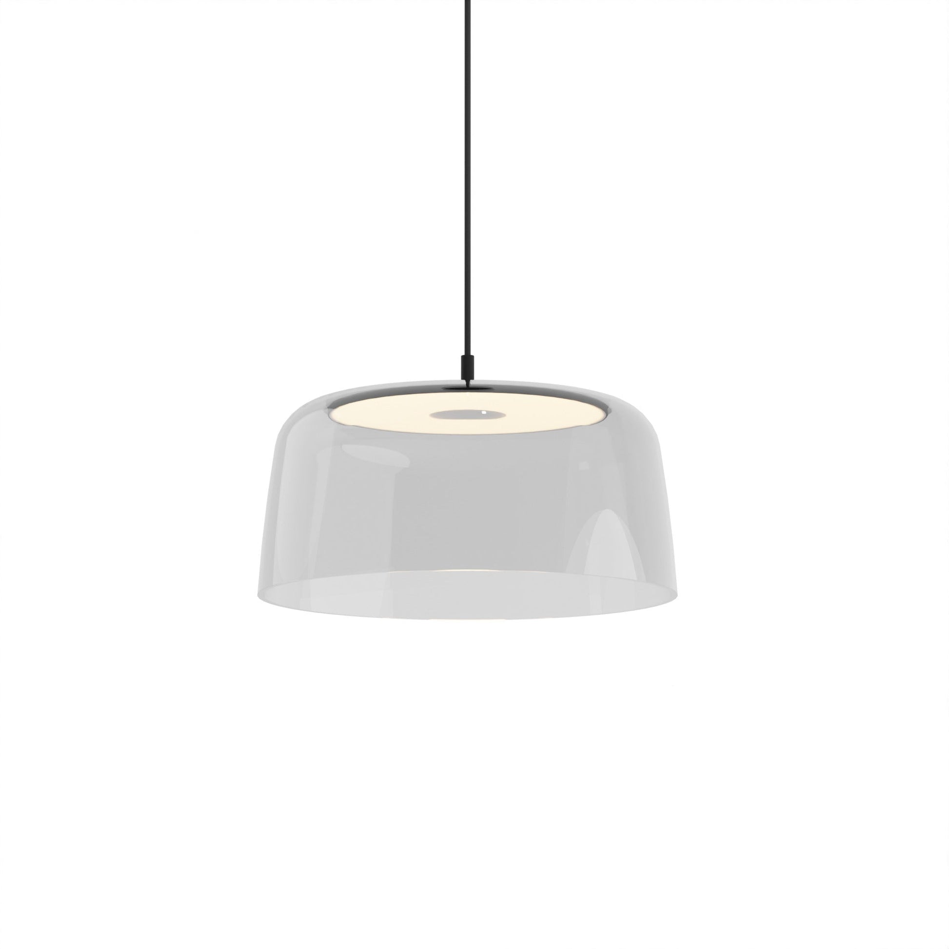 Yurei Pendant Light Matte Black 14 Acrylic Shade Clear Yup S1 Sw Mtb Sclr by Koncept Inc