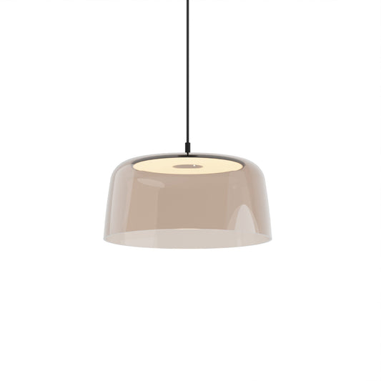 Yurei Pendant Light Matte Black 14 Acrylic Shade Tea Brown Yup S1 Sw Mtb Stea by Koncept Inc