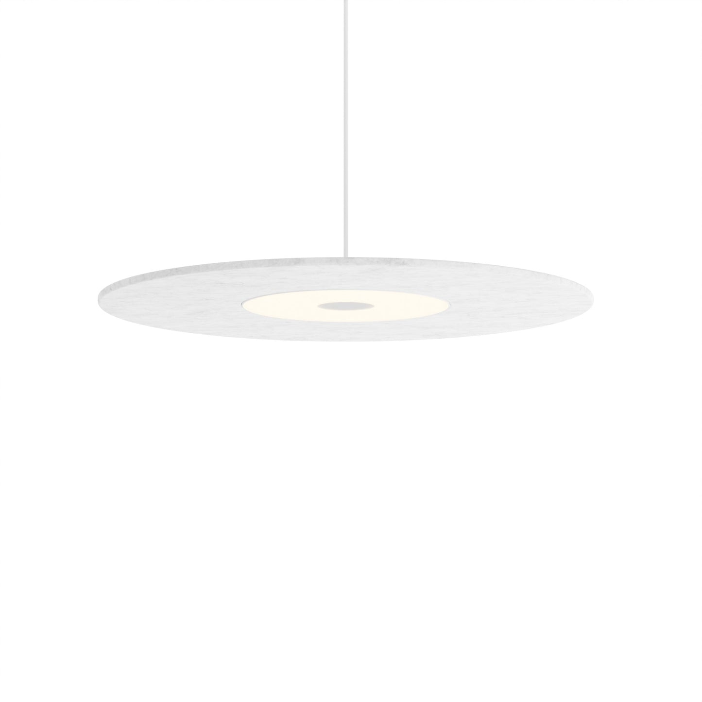 Yurei Pendant Light Matte White 22 Acoustic Panel Light Marble Yup S1 Sw Mwt Altm by Koncept Inc