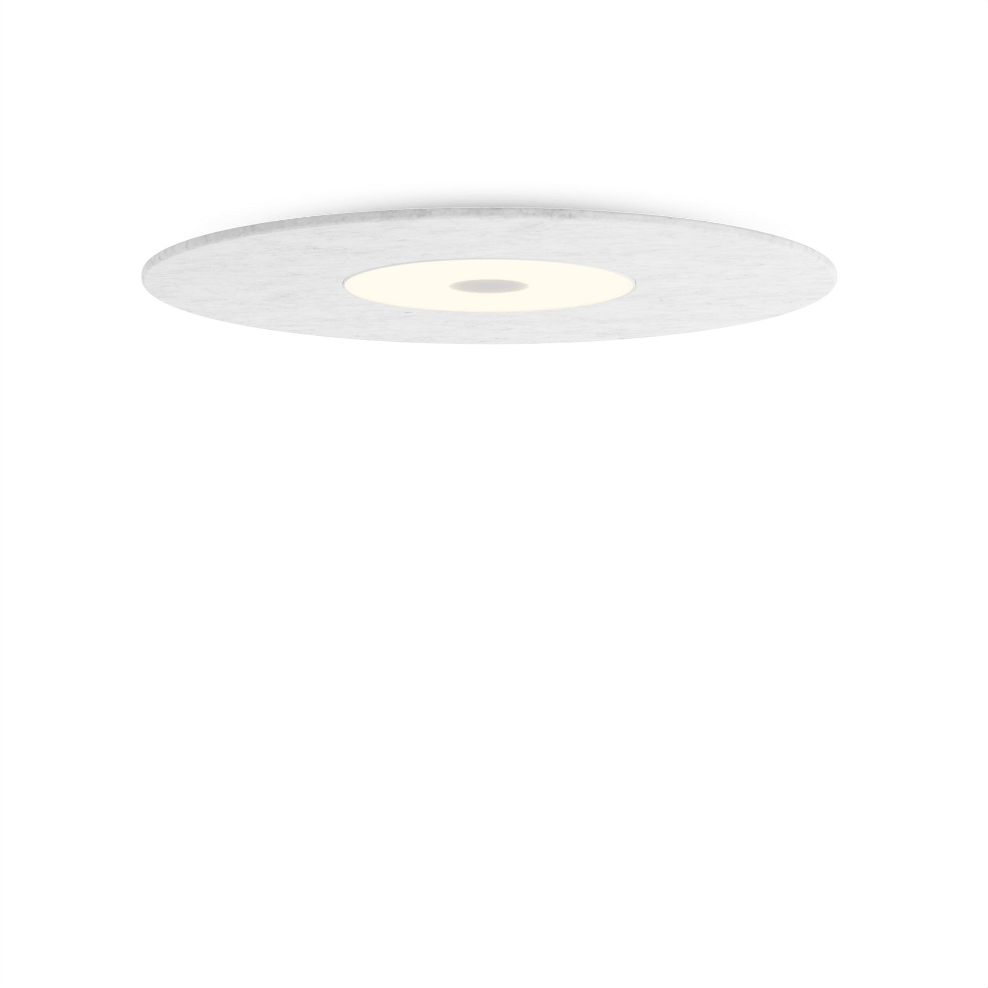 Yurei Pendant Light Matte White 22 Acoustic Panel Light Marble Yup S1 Sw Mwt Altm by Koncept Inc