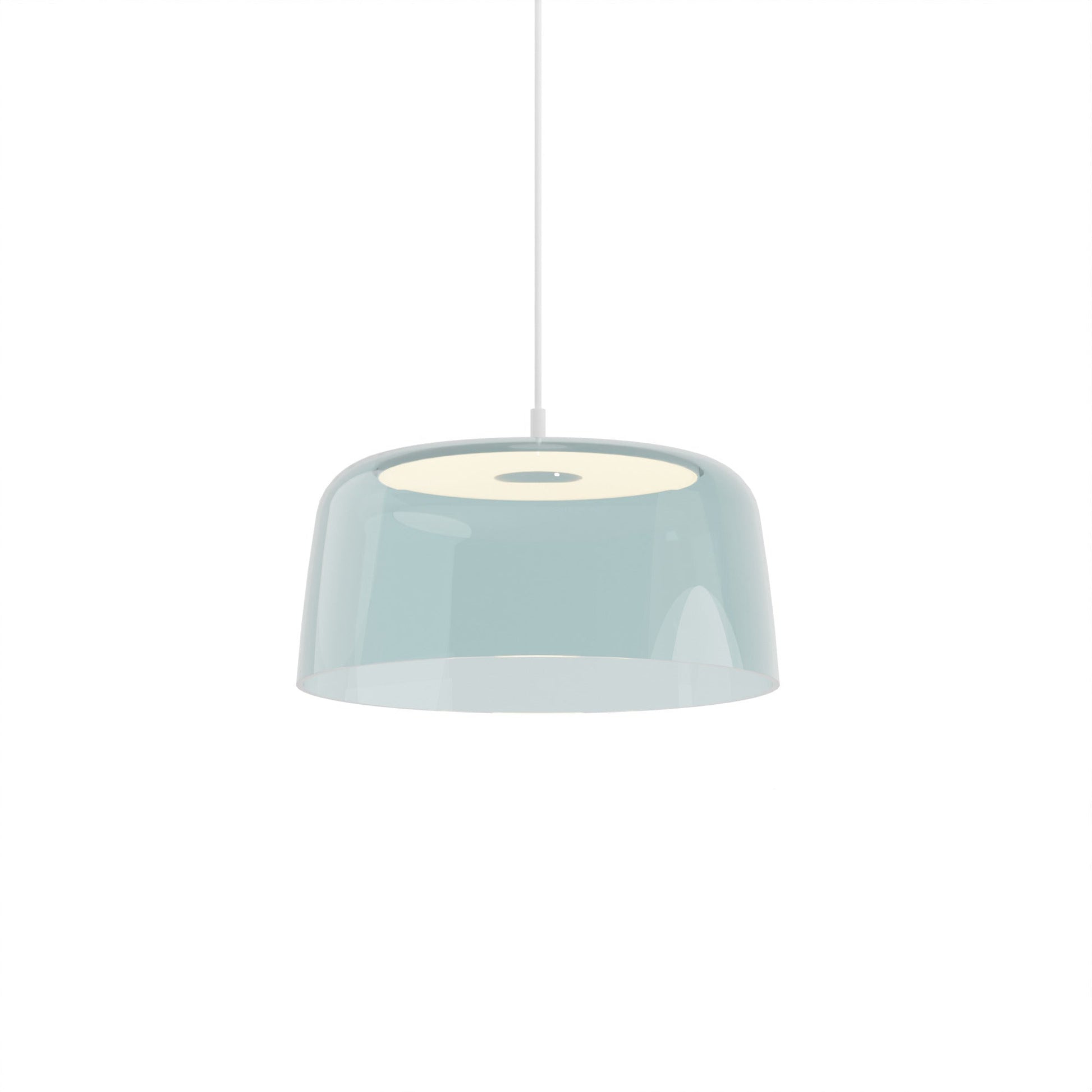 Yurei Pendant Light Matte White 14 Acrylic Shade Blue Yup S1 Sw Mwt Sblu by Koncept Inc