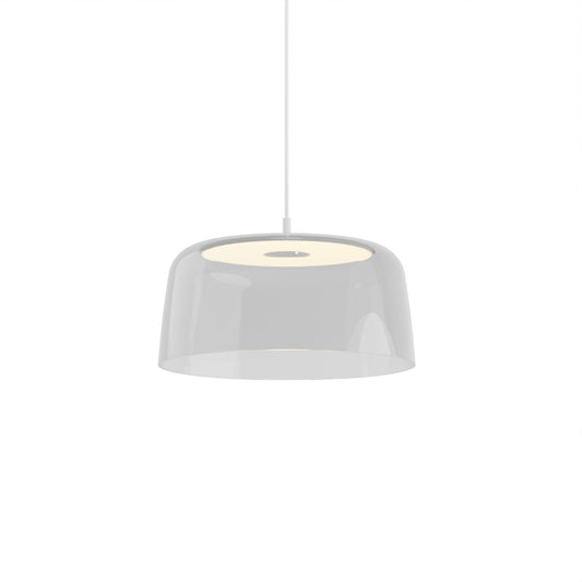 Yurei Pendant Light Matte White 14 Acrylic Shade Clear Yup S1 Sw Mwt Sclr by Koncept Inc