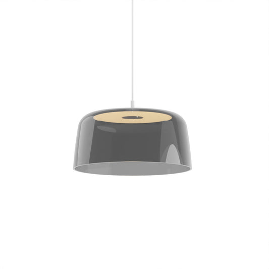 Yurei Pendant Light Matte White 14 Acrylic Shade Dark Gray Yup S1 Sw Mwt Sdgy by Koncept Inc