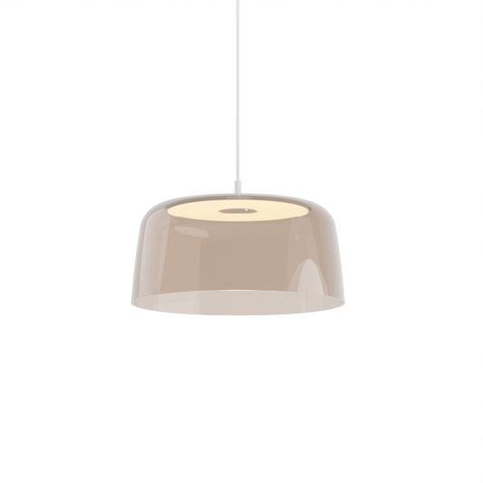 Yurei Pendant Light Matte White 14 Acrylic Shade Tea Brown Yup S1 Sw Mwt Stea by Koncept Inc