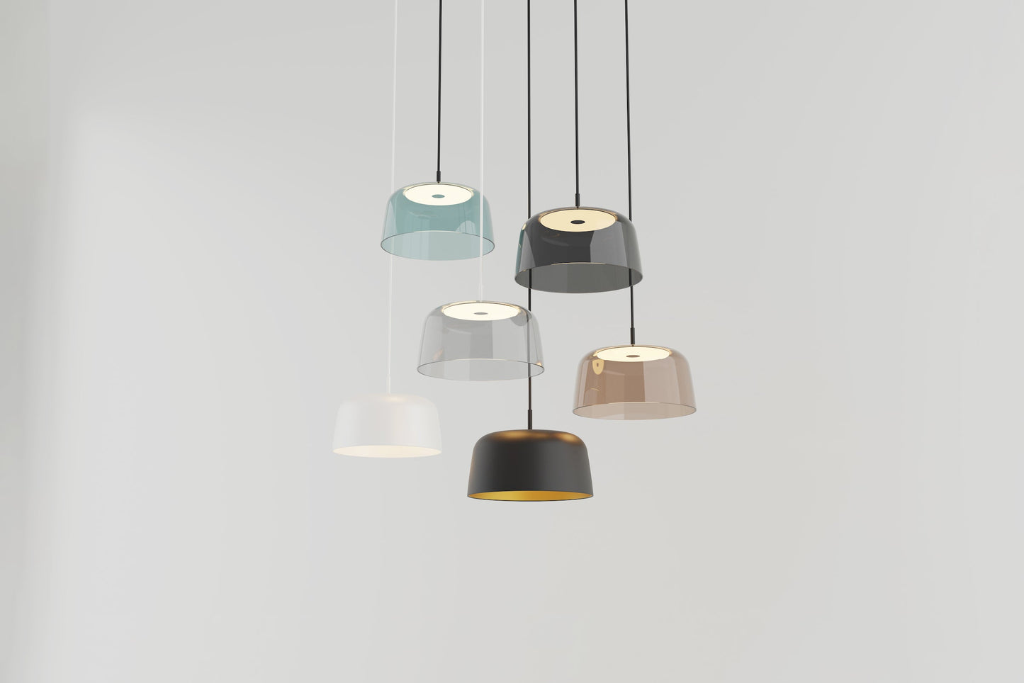 Yurei Pendant Light Matte White 14 Metal Shade Matte White Yup S1 Sw Mwt Mmwt by Koncept Inc