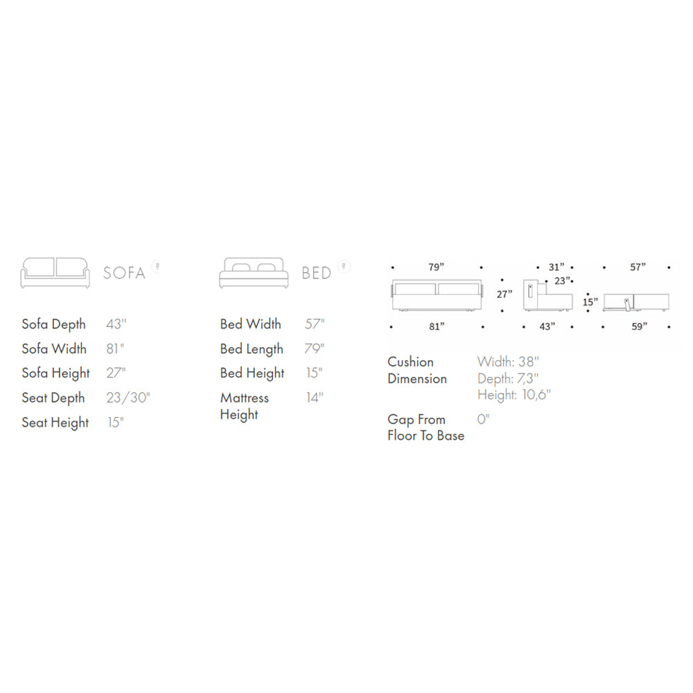 Yonata Sofa Bed 95-543115 Innovation Living USA