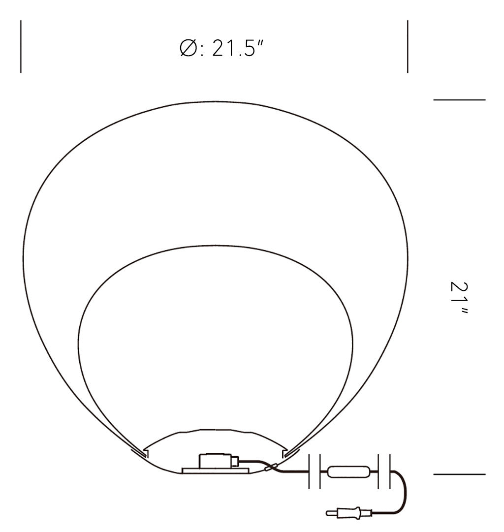 Yamagiwa Mayuhana Yugami Floor Lamp by Toyo Ito, photo 3 (image 3 of 3)