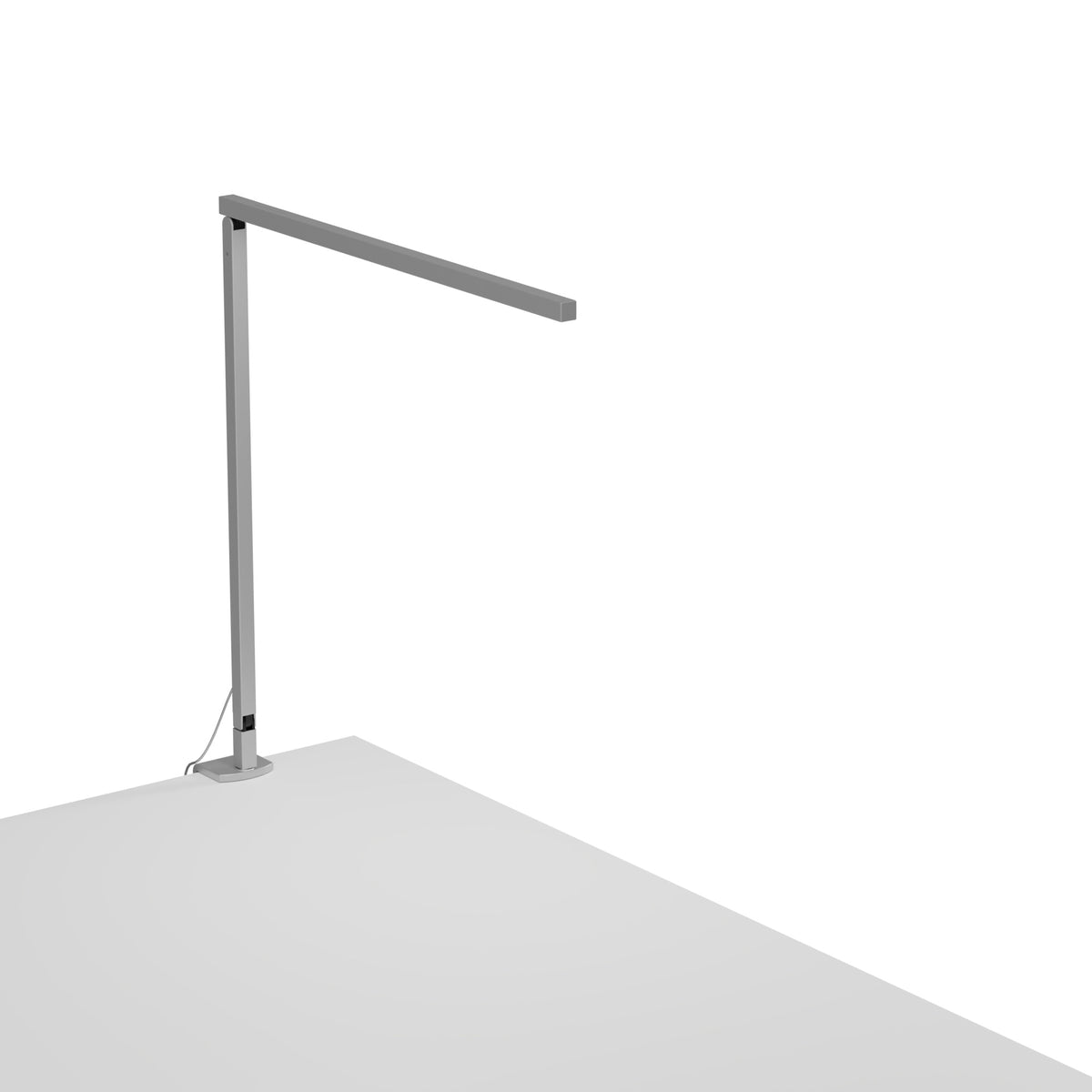 Koncept Z-Bar Solo Gen 4 LED Desk Lamp, Silver, Daylight 5,000K, Two-Piece Desk Clamp (ZBD1000-D-SIL-2CL)