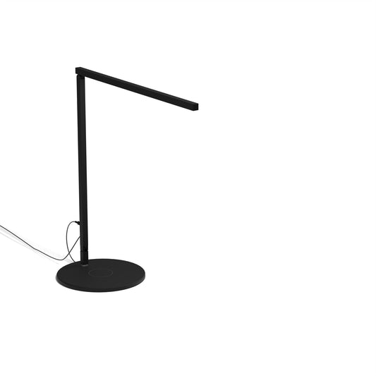 Z Bar Solo Pro Led Desk Lamp Gen 4 Matte Black Wireless Charging Base Zbd1000 Mtb Pro Qcb by Koncept Inc