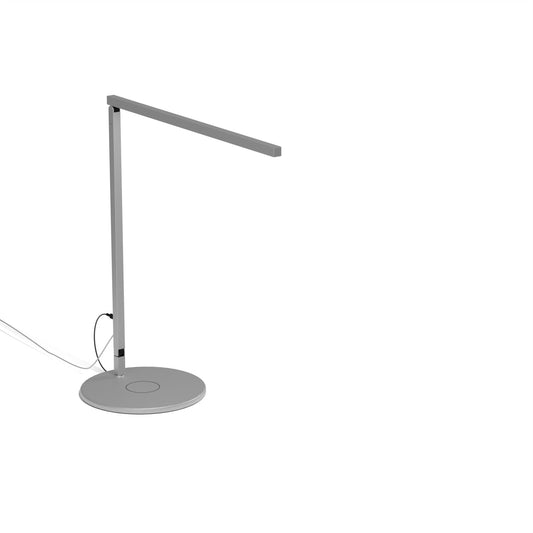 Z Bar Solo Pro Led Desk Lamp Gen 4 Silver Wireless Charging Base Zbd1000 Sil Pro Qcb by Koncept Inc