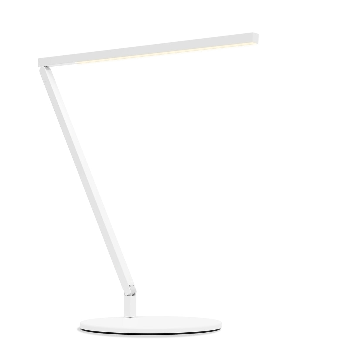Koncept Z-Bar Solo Gen 4 LED Desk Lamp, Matte White, Warm White 3,500K, Desk Base (ZBD1000-W-MWT-DSK)