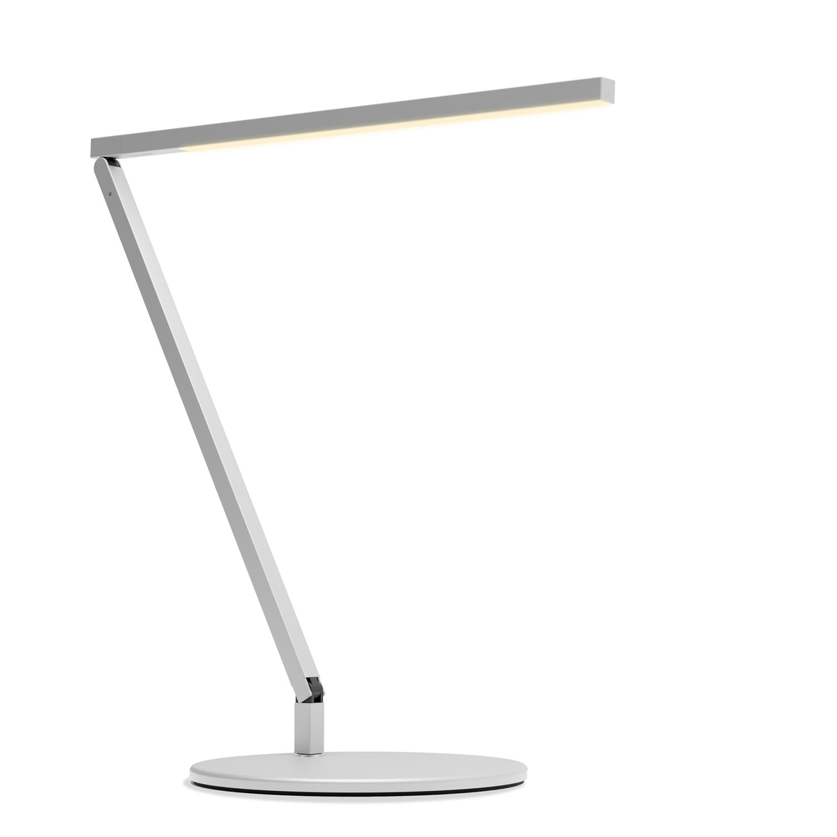 Koncept Z-Bar Solo Gen 4 LED Desk Lamp, Silver, Warm White 3,500K, Desk Base (ZBD1000-W-SIL-DSK)