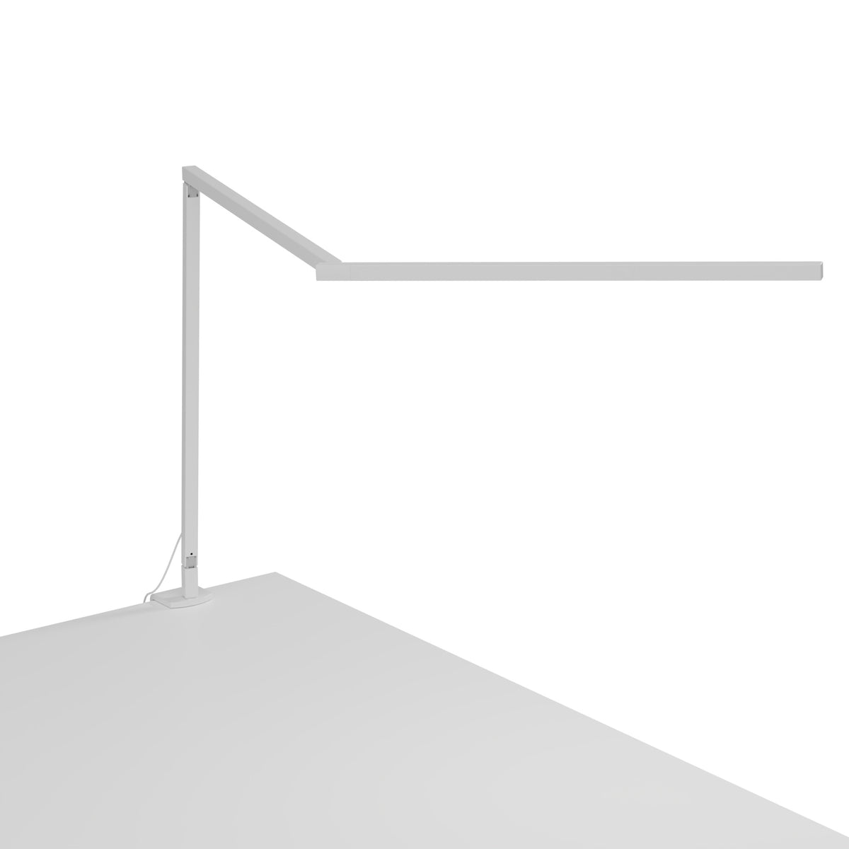 Koncept Z-Bar Gen 4 LED Desk Lamp, Matte White, Daylight 5,000K, Two-Piece Desk Clamp (ZBD3000-D-MWT-2CL)