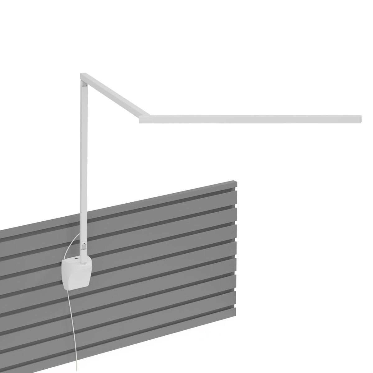 Koncept Z-Bar Gen 4 LED Desk Lamp, Matte White, Daylight 5,000K, Slatwall Mount (ZBD3000-D-MWT-SLT)