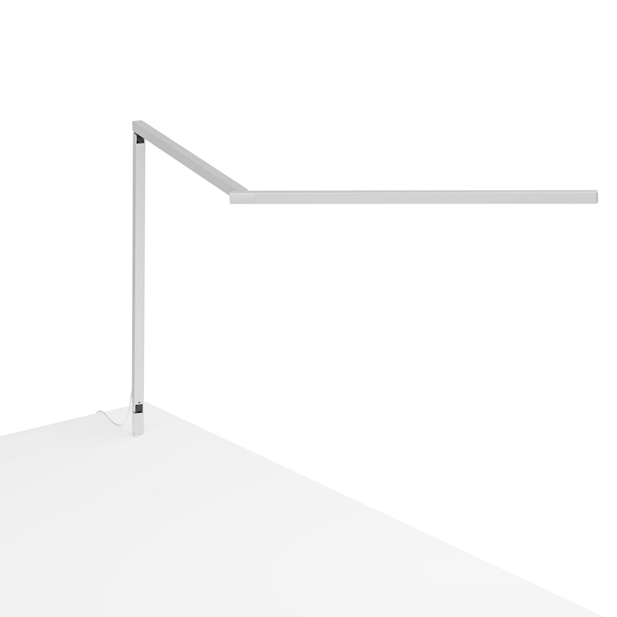 Koncept Z-Bar Gen 4 LED Desk Lamp, Silver, Daylight 5,000K, Through-Table Mount (ZBD3000-D-SIL-THR)